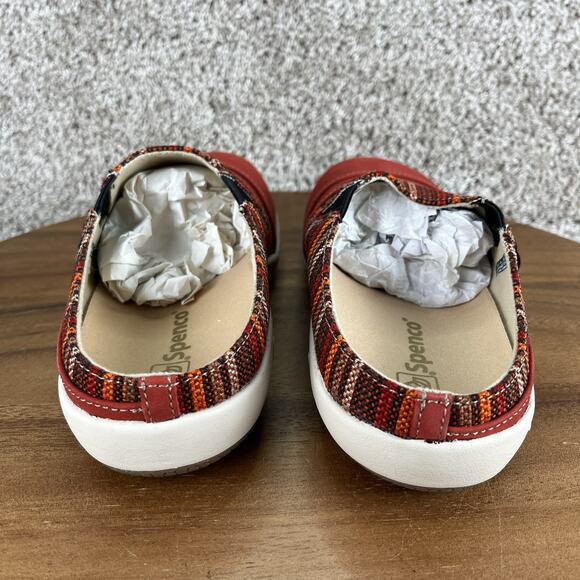 Spenco Siesta Nuevo Stripe Mule Women's Size 6.5 D (wide) Baked Apple Red Shoes - Picture 6 of 10